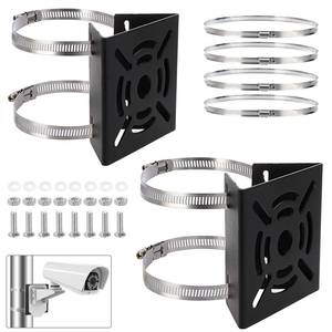 lot 20398 image: Sumnacon Camera Pole Mount Bracket,2Pcs Stainless Steel Pole Mount Adapter Brackets with Loops,Sturdy Camera Mount Bracket for Pole Post,Universal Pole Mount Bracket for CCTV Security Camera Ptz Dome