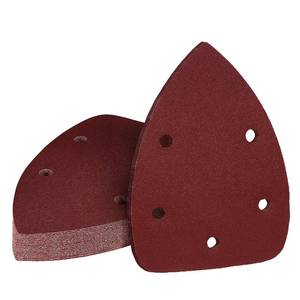 lot 20401 image: 320 Grit Mouse Sander Sandpaper, Jamiikury 5 Hole Detail Sander Sandpaper Palm Sander Paper Mouse Sanding Pads Hook and Loop Sanding Sheets - Pack of 20