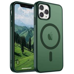lot 20413 image: SUPFINE Magnetic for iPhone 11 Pro Max Case Forest Green