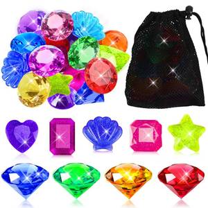 lot 20415 image: MARFOREVER 16 Pcs Lagre Diving Gems Pool Toys Colorful Pool Gems