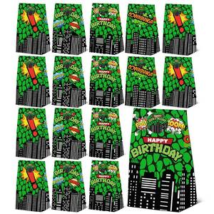 lot 20420 image: 24pcs Super Turtle Hero Party Favors Bags with Stickers,Hero Theme Goodie Bags Party Favor Treat Bags for Turtle Theme Birthday Party Decorations