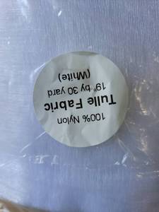 lot 20427 image: Tulle Fabric 100% Nylon 19 by  30 yard roll