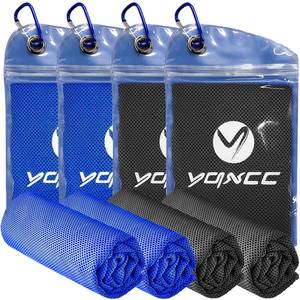 lot 20438 image: YQXCC 4 Pack Cooling Towels 40x12, Cold Cool for Neck & Face
