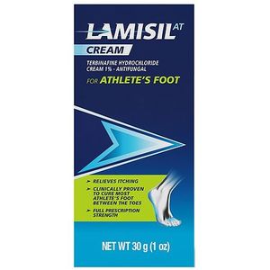 lot 20462 image: Lamisil AT Terbinafine Hydrochloride 1% Athletes Foot Antifungal Cream - 1oz