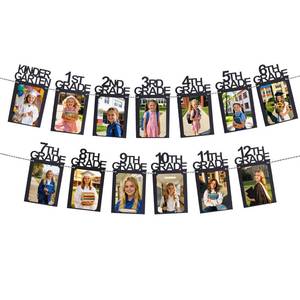 lot 20483 image: k-12 Graduation Photo Banner 4x6, Kindergarten to 12th Grade Photo Banner for Graduation Party Decorations