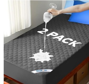 lot 1560 image: Bedlore Sweet Dream Pillow Protector 2 Pack Waterproof Breathable twin XL