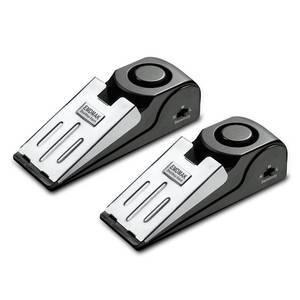 lot 1584 image: EMDMAK Door Stop Alarm with 120DB Siren Door Stop for Home & Travel (Black) (Pack of 2)
