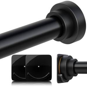 lot 1597 image: STARLATTA Long Tension Shower Curtain Rod 31-120 Inch (10ft) 1.1 Dia Rustproof Stainless Steel, No Drilling Heavy Duty, Adjustable Room Divider for Bathroom Window, Matte Black