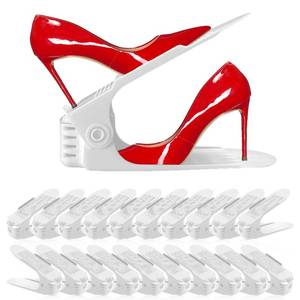 lot 1606 image: NVGSN Shoe Slots Organizer 20Pack,Shoe Stacker,Cloest Space Saver 50%,White