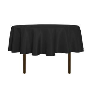 lot 1624 image: sancua Black Round Tablecloth 60 Inch Diameter for 20-48 Inch Tables