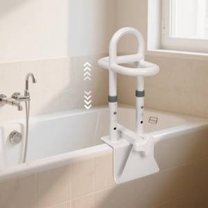 lot 1629 image: YEEGO DIRECT Bathtub Safety Rail, Height Adjustable Shower Bathtub Grab Bars for Seniors, Innovative Triple Grip Bathtub Handles for Seniors, Waterproof Frame, 300 LBS Weight
