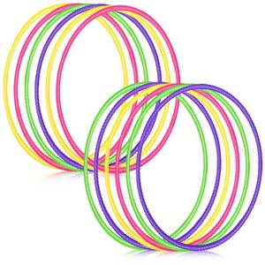 lot 1633 image: Sratte 8 Pcs Kids Hoop Detachable Plastic, 24 Inch, Classic Colors