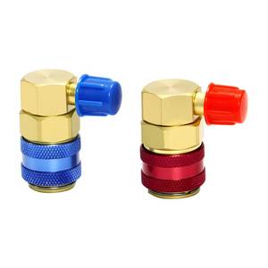 lot 2047 image: AC 134A Quick Coupler 14 Inch SAT Male Flare High Low Freon Mainfold Gauge R134A Adapter Fittings Conversion Kit