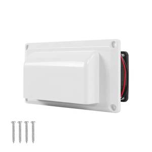 lot 2056 image: TYTXRV 12V RV Side Air Vent with 2 High Power Motors Range Hood Side Exhaust Ventilation Fan for Camper Trailer Boat Marine Yacht,Black (White)