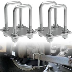 lot 2057 image: Square U-Bolt Kit for Boat Trailer Mounting Axle Leaf Springs Zinc