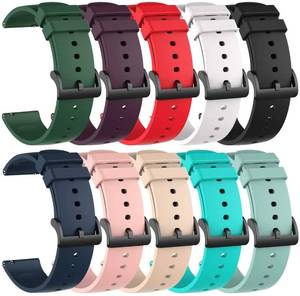 lot 2082 image: 22mm Silicone Bands for Yoever IDW20 LW83 IDW28QONBINK K62 TG38Quican IDW13SENBONO IDW25STRAUSI TG08Jacoosa TG38Csasan T70Amazfit Bip 6 Smart Watch, Replacement Quick Release Wacth Straps Women&Men