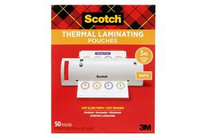 lot 2087 image: Scotch Matte Thermal Laminating Pouches, Letter Size 8.9 in x 11.4 in