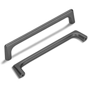 lot 2092 image: Lardmon 3 Pack Matte Dark Gunmetal Gray Modern Cabinet Pulls 6.3 Inch(160mm) Hole Center Timeless Drawer Pulls Vanity Pulls Classic Solid Kitchen Cabinet Handles, 6.7 Inch(170mm) Total Length