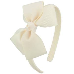 lot 2093 image: 7Rainbows Cute Ivory Bow Headband for Girls Toddlers.