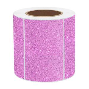 lot 2122 image: 3x2 Inch Holographic Thermal Labels, Glitter Pink Thermal Sticker Labels, Waterproof Thermal Printer Stickers for Price, Barcode, Name, Custom Logo Design, 200 PcsRoll