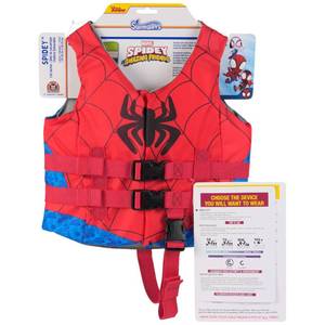 lot 2158 image: SwimWays Spidey and His Amazing Friends Life Jacket for Kids 33-55 lbs