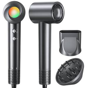 lot 2170 image: Hair Dryer, 160000 RPM Ionic Hair Dryer Portable Lightweight Blow Dryer with 500 Million Negative Ions, Fast-Drying, Lightweight and Quiet with Diffuser & Nozzle, Perfect for Home and Travel-Black