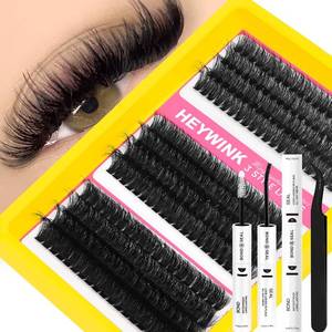lot 2188 image: HEYWINK Lash Clusters Kit 60D 80D 100D Thick Cluster Eyelash Extensions 12-18mm Lash Clusters Individual Lash Extensions DIY Clusters Lashes Extension at Home (60D80D100D 12-18MM Kit)