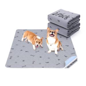 lot 2211 image: Washable Pee Pads for Dogs, 2Pack Puppy Pads Washable with Bone Print,Absorbent Reusable Whelping Pads Non-Slip Dog Mats for Floor Protector, Couch Cover, Crate, Potty Training 31x36