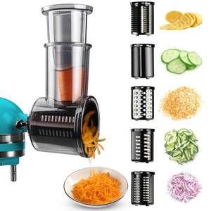 lot 3597 image: Stainless Steel Slicer Shredder Attachments for KitchenAid Stand Mixers