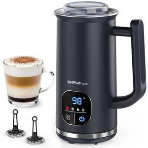 lot 3613 image: SIMPLETASTE Milk Frother, 4-in-1 Electric Milk Steamer with LED Touch Screen, Automatic Warm and Cold Foam Maker and Milk Warmer for Latte, Cappuccinos, Macchiato