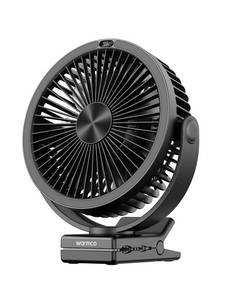 lot 3614 image: Warmco 10000mAh Rechargeable Clip on Fan, 8 Inch Desk Fan for Camping