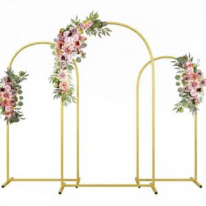 lot 3626 image: CludPark Metal Arch Backdrop Stand Wedding Arch Frame Set of 3 (7.2FT6.6FT6FT) Gold Backdrop Arch Stand for Wedding Ceremony Birthday Party Baby Shower Graduation Ceremony Decoration