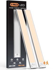 lot 4340 image: VerRon Under Cabinet Lighting, 10inch Motion Sensor Light Indoor, 2-Pack