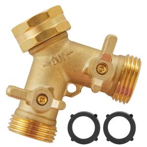 lot 4345 image: Garden Hose Splitter 2 Way Heavy Duty, Outdoor Faucet Splitter