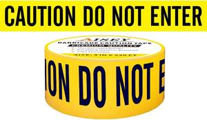 lot 4391 image: AISEY Yellow Caution Tape Roll Do Not Enter, Halloween Caution Tape 3 X 330 Feet - Safety Barrier Hazard Warning Barricade Tape for DangerHazardous Areas, Tear Resistant Design