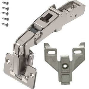 lot 4399 image: Blum 71T6550 Wide Angled Hinge 170 Degree, FACE Frame Application, Full Overlay with 0mm Face Frame Plate 175L6600.22 (2 - Set)
