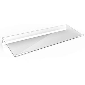 lot 4404 image: Richboom Clear Acrylic Tilted Computer Keyboard Holder for Easy Ergonomic Typing, Upgraded Version, Keyboard Stand with Silicone Anti-Slip Case for Office Desk, Home, School, Clear