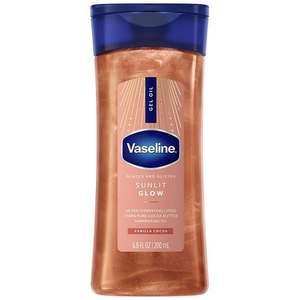 lot 4438 image: Vaseline Glazed & Glisten Sunlit Glow Vanilla Cocoa Shimmering Body Gel Oil with Ultra-Hydrating Lipids and 100% Pure Cocoa Butter  6.8 fl Oz