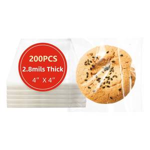 lot 4439 image: DTmasao 4x4 Inches 200 PCS Cookie Bags for Gift Giving,Self Sealing Cellophane Clear Resealable Cellophane Bags Self Adhesive Individual Cookie for Packaging 200Pieces 4x4