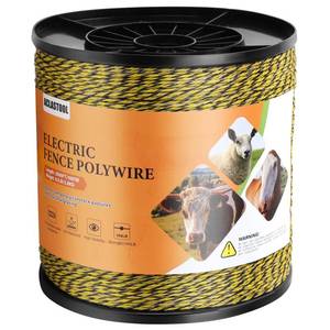 lot 5282 image: Aclastool Electric Fence Wire, 3500ft 1067m, Polywire for Portable Livestock Fencing, 6 Stainless Steel Strands for Reliable Conductivity and Rust Resistance, UV Resistant