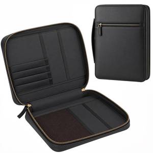 lot 5317 image: Clysee Top Grain Leather Bible Cover for Men Women Buffalo Genuine Leather Bible Case with Zipper Handle Pocket Bookmark Christmas Religious Gift(Black,Extra Large,Fashion)