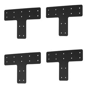 lot 5318 image: YVHFWOY T Post Bracket 4pcs,12x8 Flat Mending Plate,T Shape Brackets