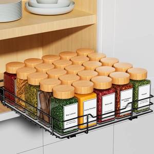 lot 5319 image: RCHYFEED Pull Out Spice Rack Organizer for Cabinet,10.5 Wx10.5Dx2.5H