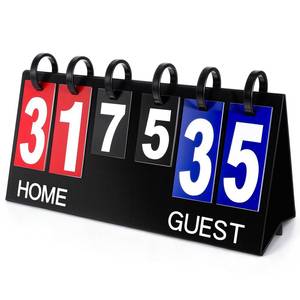 lot 5321 image: Portable Flip Scoreboard 6 Digits Tabletop Score Flipper Waterproof Flip Score Keeper Multi-Sport Scoreboard Flipper PVC Manual Scorekeeper for Indoor Outdoor Basketball Tennis Volleyball Soccer