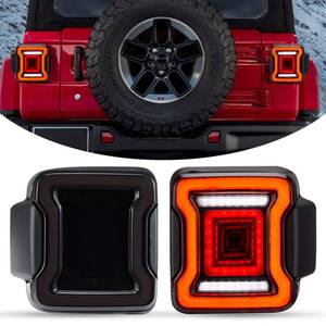 lot 5333 image: Kiwi Master Tinted LED Tail Lights for 2018-2026 Jeep Wrangler JL