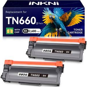 lot 5334 image: InkNI Compatible TN660 TN630 Toner Cartridge for Brother, Black, 2-Pack