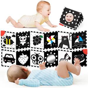 lot 6082 image: BBWOO High Contrast Baby Toys for Newborn, Tummy Time Mirror