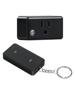 lot 6086 image: TREEWELL Remote Control Outlet, 200FT Long Range Remote Light Switch, Black