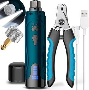 lot 6094 image: YABIFE Super Quiet Dog Nail Grinder & Clippers Kit with 2 LED Lights, 3 Speeds Up to 12,000 RPM, Lower Than 30dB Electric Pet Nail Trimmer for Small Medium Large Dogs and Cats