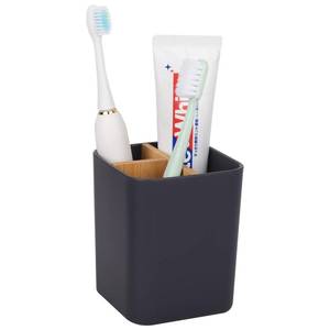 lot 6101 image: Bamboo Toothbrush Holder for Bathrooms Toothpaste Organizer - Cool Grey